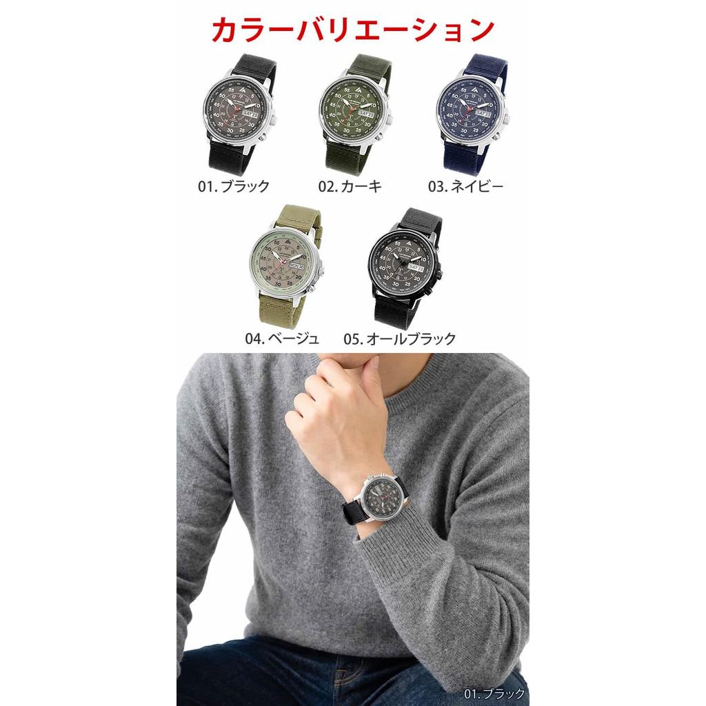 LAD WEATHER Solar Radio-Controlled Men's Watch 100m Waterproof Black LAD017