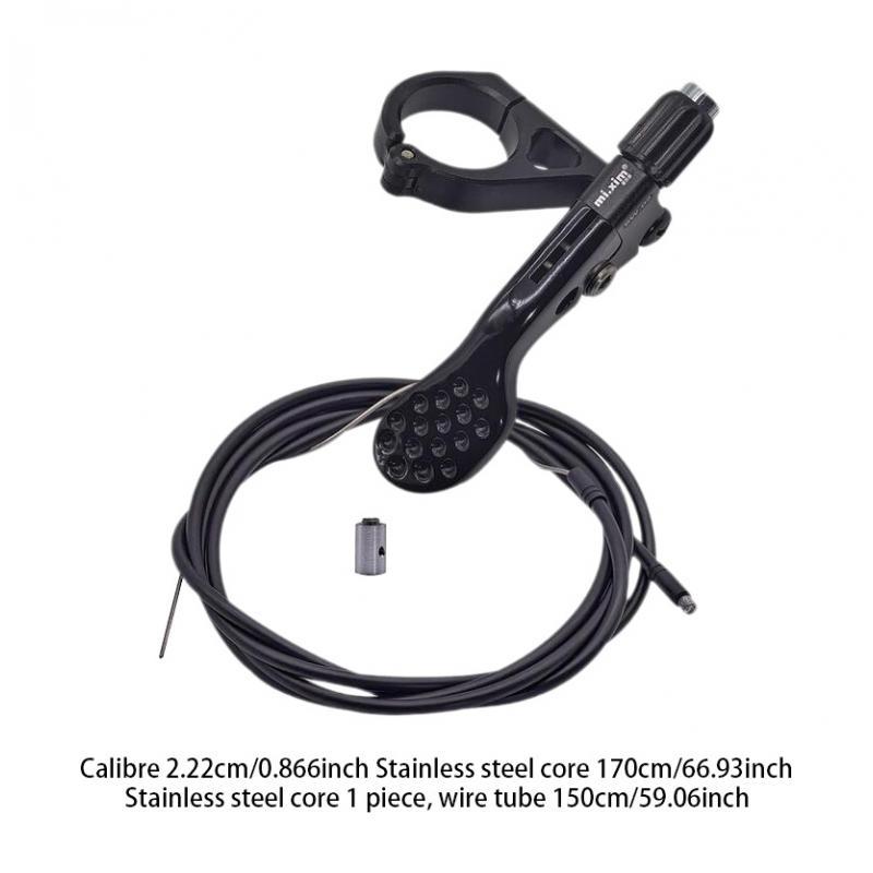 Bike Seatpost Dropper Remote Lever Bicycle Seat Post Aluminum Alloy with Cable and End Cap for Outdoor Road Bike Sports Cycling