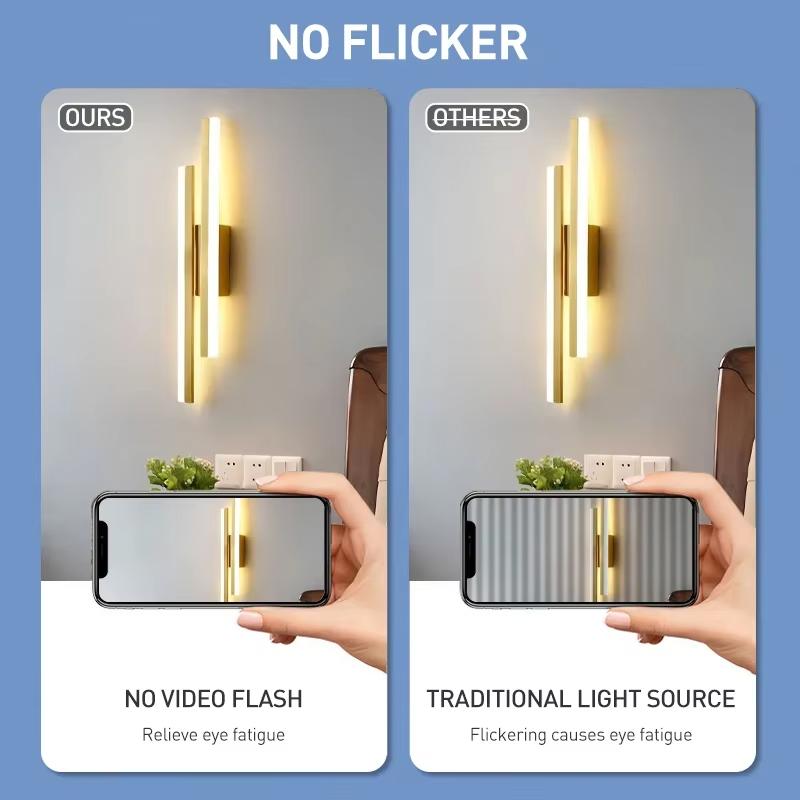 Modern LED Wall Lamp Minimalist Led Light Living Room Home Indoor Lighting Fixture Bedroom Bedside Long Strip Wall Sconces