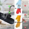 Silikon-Ofenhandschuhe zur Hitzedämmung, geeignet zum Kochen, Backen und Grillen, verlängertes Modell, BPA-frei, leicht zu reinigen, flexib