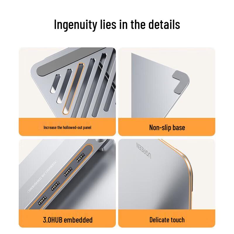 Ugreen Laptop & Monitor Riser with 4-Port USB 3.0 Hub