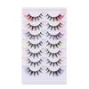 Colored Eye Tail Colored False Eyelashes 7 Pairs 3D Mink Lashes Thick Fluffy Eye Eyelashes  Women