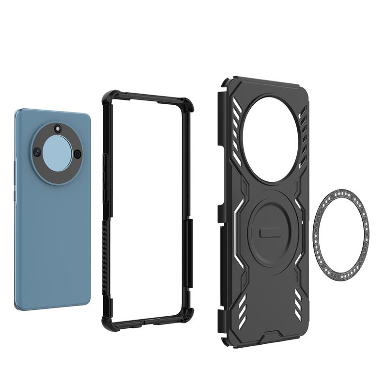 Pouzdro pro Honor X9b Pouzdro pro Honor X9b Pancéřované PC proti nárazu Magnetická adsorpce Bezdrátové nabíjení Zadní kryt pro Pouzdro pro Honor X9b 6,78 palce