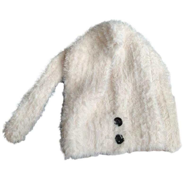 Cartoon Ear Hat Warm Ear Flap Hat Breathable Balaclava Cap Cold Weather Beanies бежевый