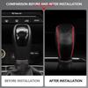 Leather Gear Head Shift Knob Cover for Hyundai Creta Ix25 IX25 2017 2018 2019 AT Automatic Gear Collars Protector Accessories