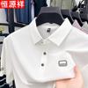 Hengyuanxiang Men's Summer Ice Silk Polo T-shirt