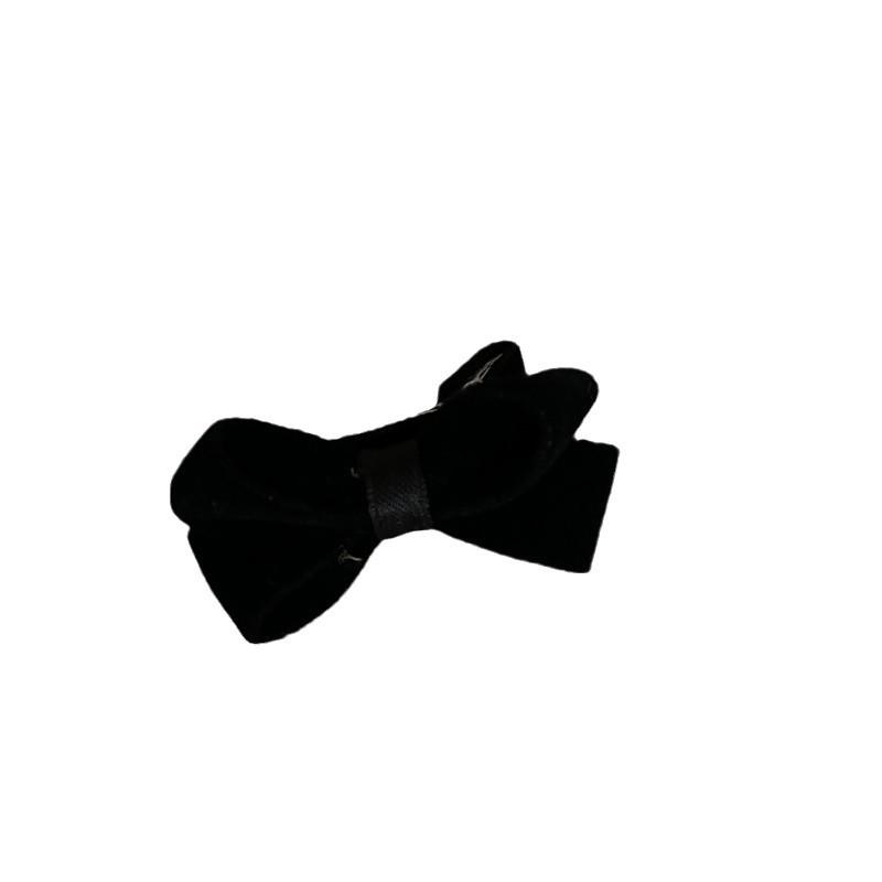 Retro Velvet Bow Mini Claw Clip - Red Hair Accessory for Holidays