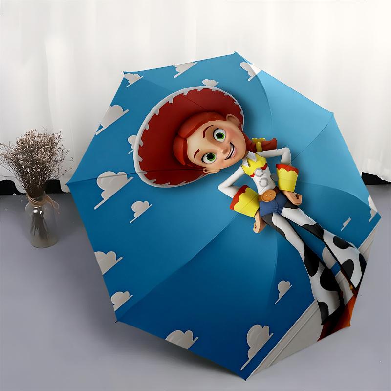 1 Auto Open Cowgirl, Toy Story Themed Colorful 8-rib Portable Umbrella for Men and Women, A Compact Commuting Companion Suitable for Daily D