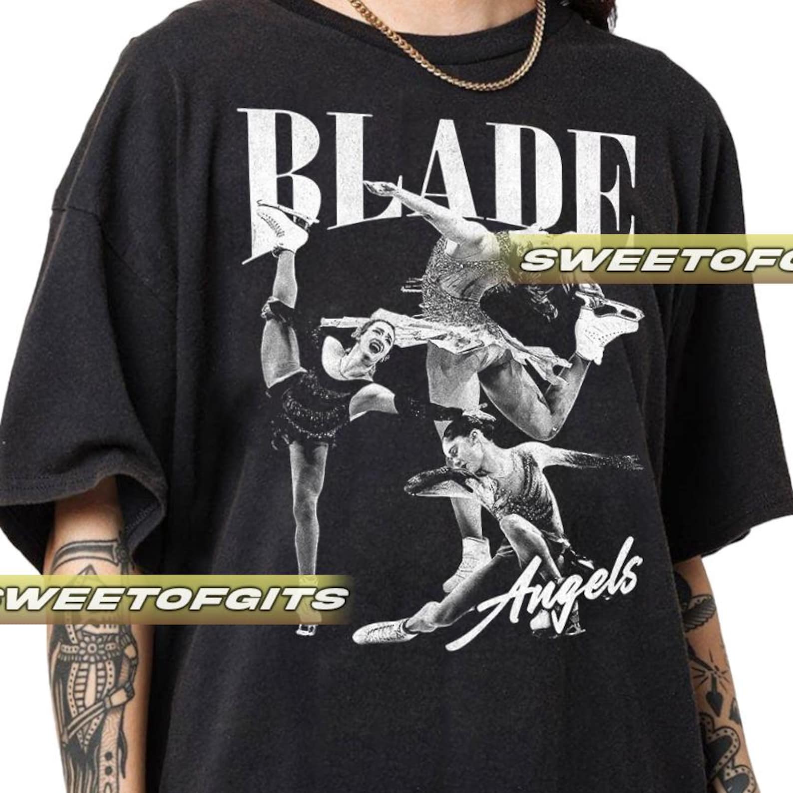 Limited Alysa Liu, Amber Glenn, Isabeau Levito T-Shirt: Blade Angels American Ice Skater Vintage, Unisex Shirt XL
