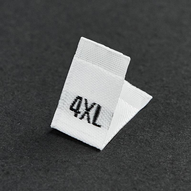 In-Stock Universal Black & White Folded Neck Labels for Men's & Women's Clothing
