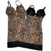 Leopard Print Body Shaper: Push-up Bra & Tummy Control Waist Cincher with Adjustable Straps