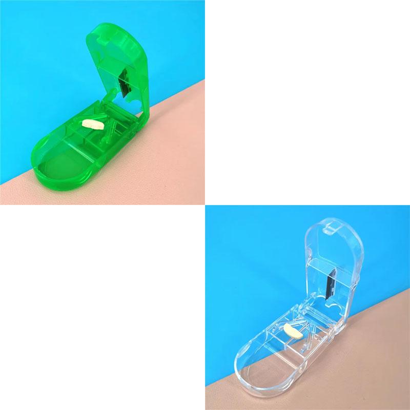 High Quality Pill Cutter Medicine Box Pill Cutting Splitter Drugs Tablet Cutter Divider Storage Case Pill Box Cases & Splitter