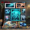 Jellyfish Art Collection 2D Flat Pattern Flannel Blanket, High Quality All Seasons, Home Decor, Warmth and Comfort, Perfect for Christmas Gifts.
