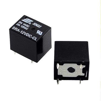 10PCS SRA-12VDC-CL DC 12V Cívka 20A PCB Relé pro všeobecné použití 5 pinů SPDT 125VAC 20A 14VDC