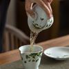 Ceramic Handmade Kung Fu Gaiwan Creative Hand-painted Chrysanthemum Tea Tureen Tea Set Office Tea Bowl with Saucer Drinkware