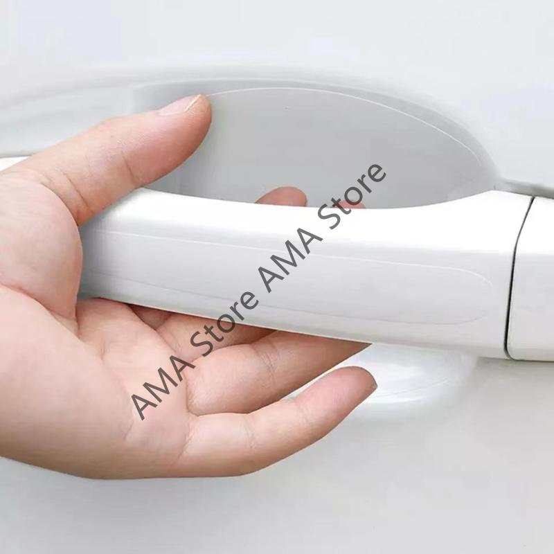 X7JF Vehicle Door Handle Shield Transparent Adhesive Film Antiscratch Protector Easy To Install For Automotive Exterior 8pcs