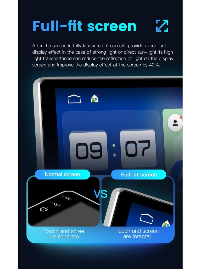 13-Inch Android Car Navigator with Wireless CarPlay Compatibility