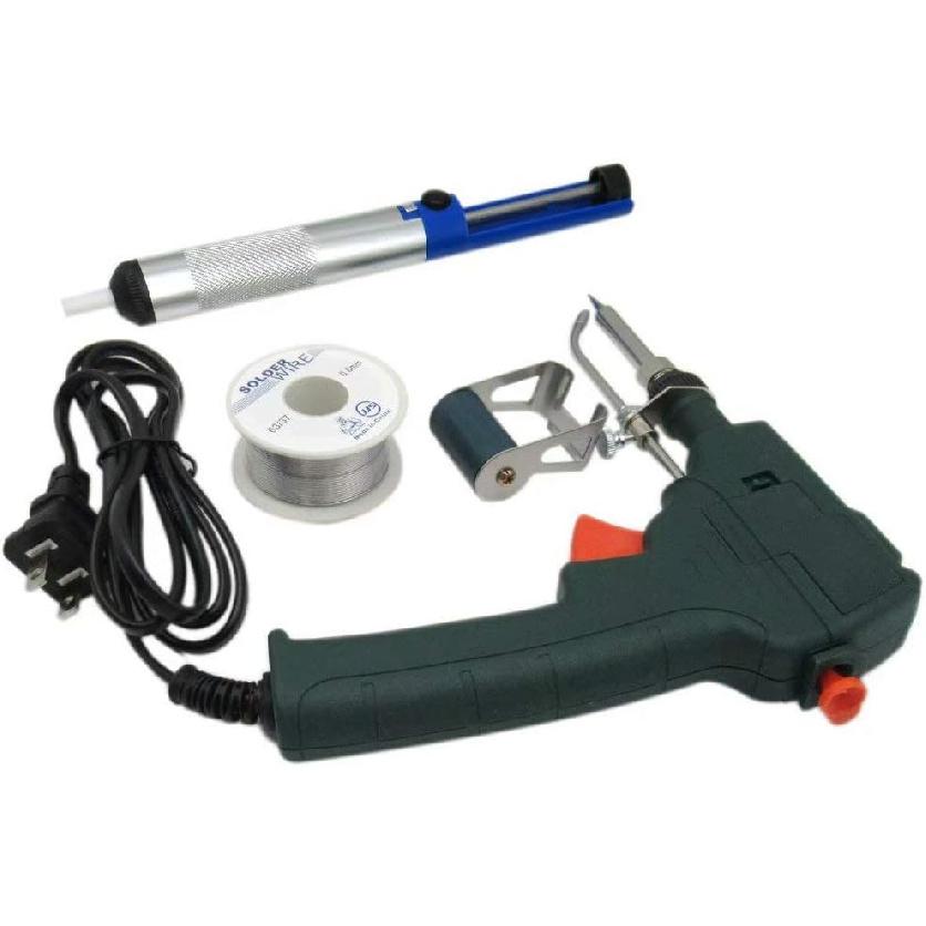 

USonline911 Премиальный электрический паяльник-пистолет Набор Регулируемая температура 60 Вт Инструмент для сварки 110 В