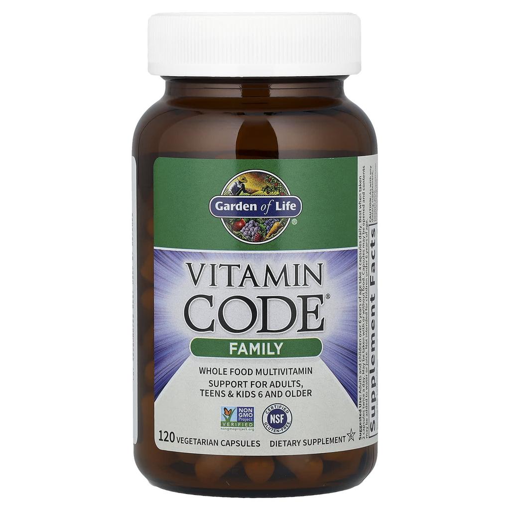 Vitamin Code®, Family, Natural Food Multivitamin, Veggie Capsules 120
