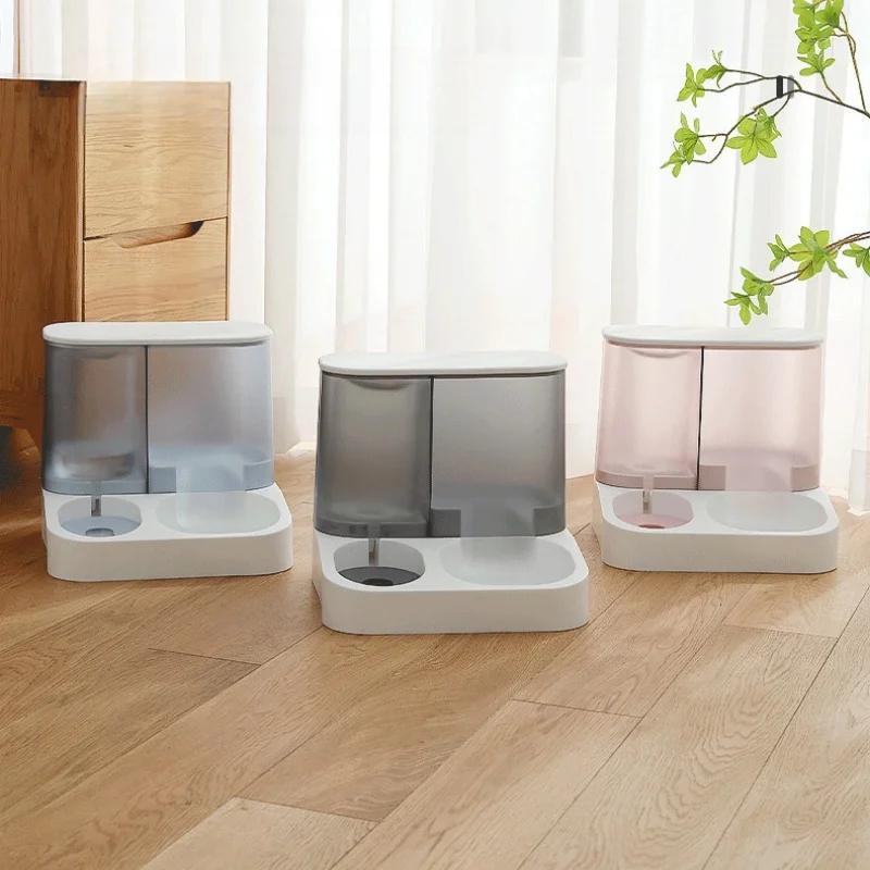 Large Capacity Cat Food Dispenser Automatic Drinking Water Bowl Cats Automatic Feeders Wet and Dry Separation Dog Food Container