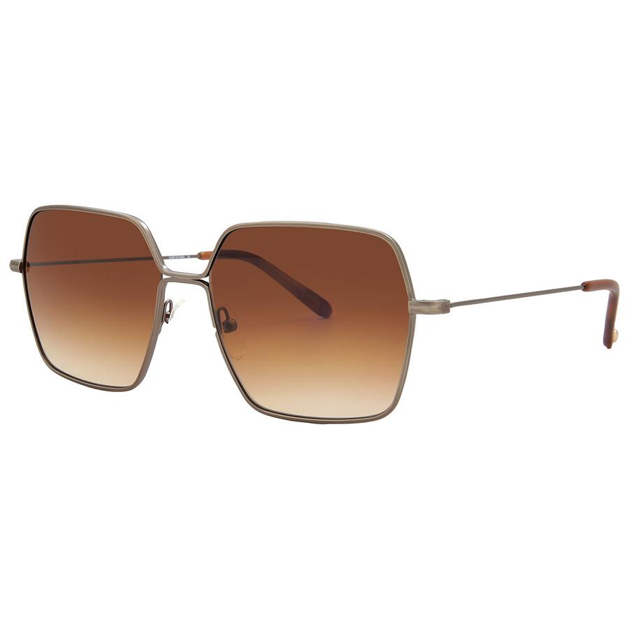 Garrett Leight Meadow Sun Brunette Square Ladies Sunglasses 4067 Atg Vinbrt Brntg 56