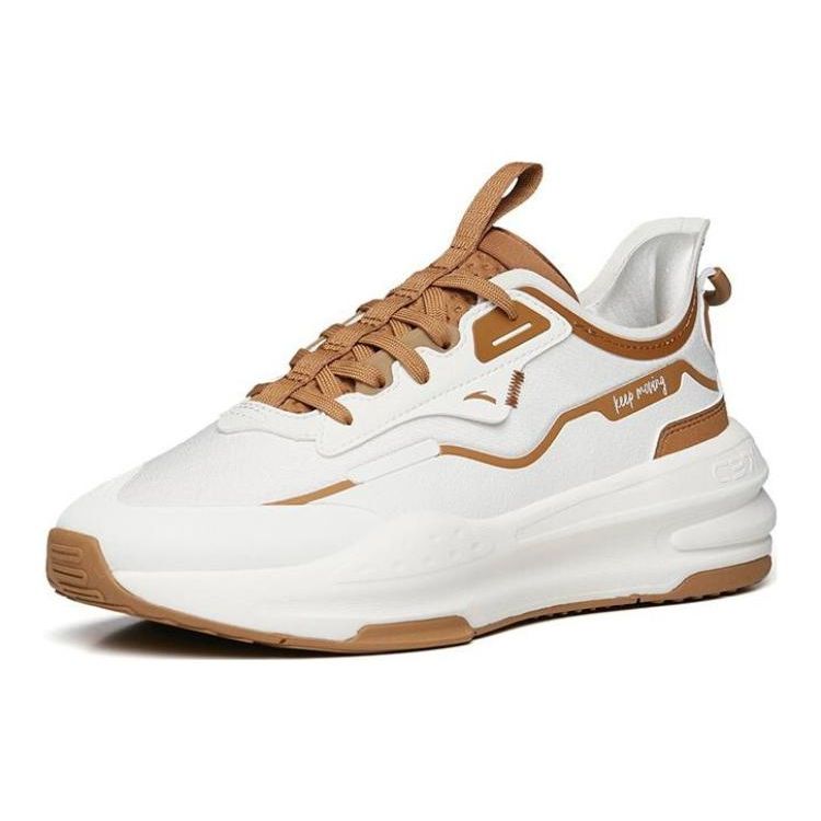 Anta C37 Series Comfortable Low-Top Sports Casual Shoes Women Sneakers White Brown 922238037-14