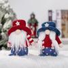 Patriotic Flag Dwarf Doll: Striped Faceless Ornament for Independence Day