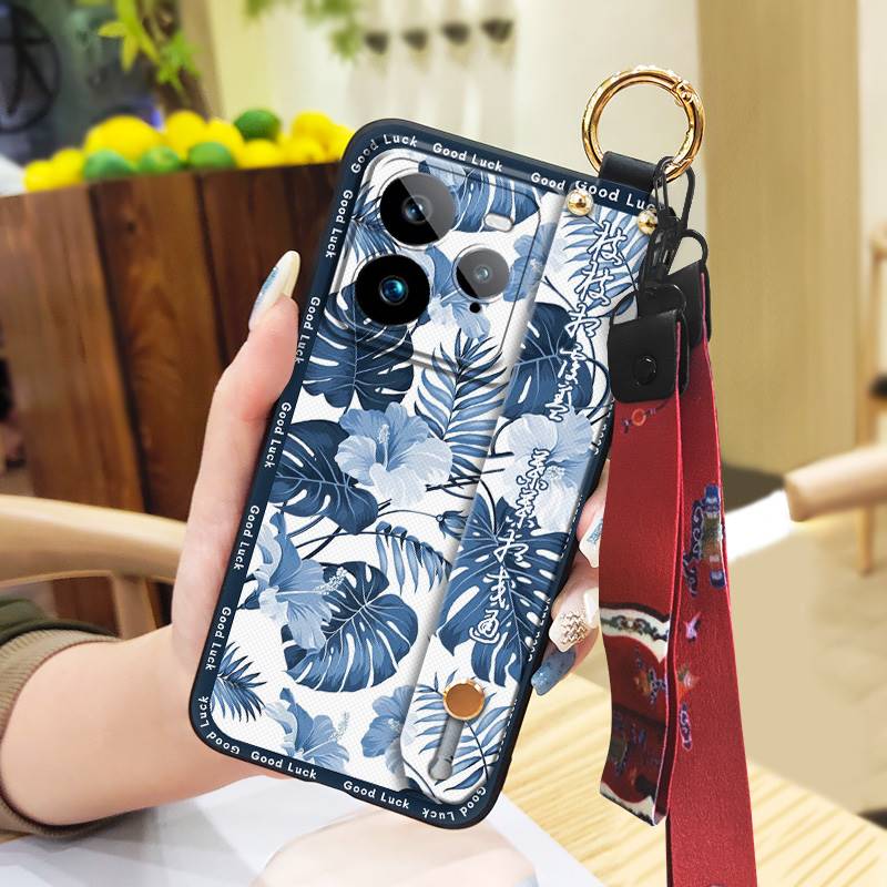 Phone Holder Ring Phone Case For Realme GT7 Pro Durable Lanyard Wristband Soft case For Mom Anti-dust Shockproof Fashion