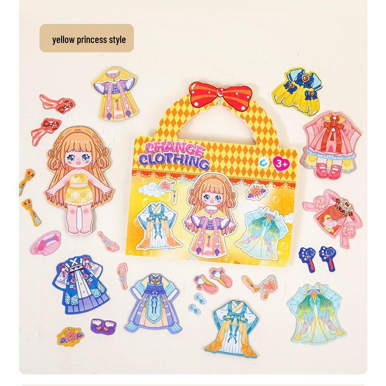 Princess Magnetic Dress-Up Stickers for Girls - Reusable DIY Toy
