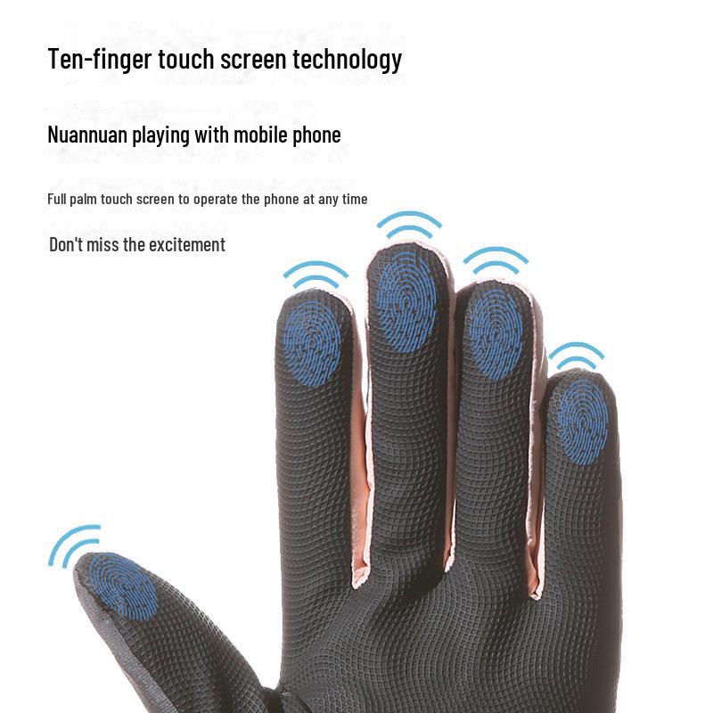 Windproof Waterproof Non-slip Touch Screen Cycling Gloves for Men and Women. Perfect for Skiing, Electric Car, Motorcycle In Autumn and Winter.