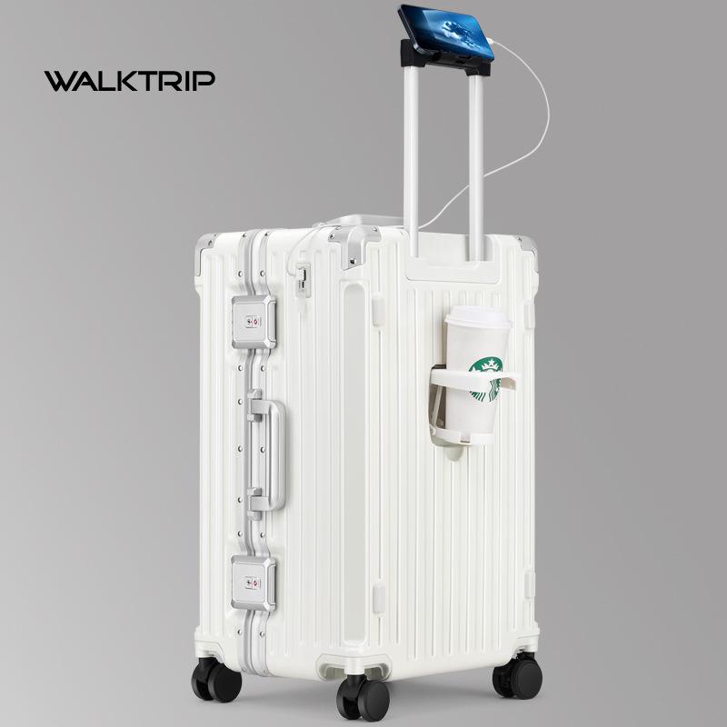 

XingLvZhiLv WalkTrip Large Capacity Aluminum Trolley Suitcase with Combination Lock, for Men & Women. 20-inch (Standard Carry-On)