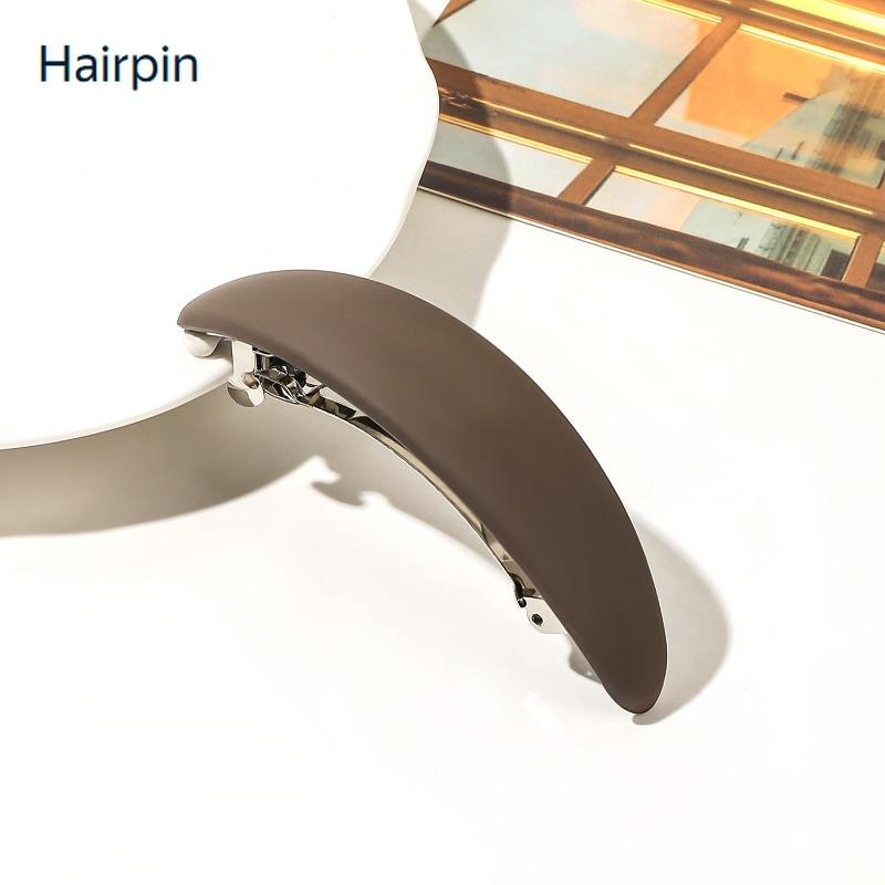 

1Pc Matte Oval Spring Clip Half Up Hairstyle Flat Hair Claw for Women Daily Styling Elegant Hair Pin Non Damage