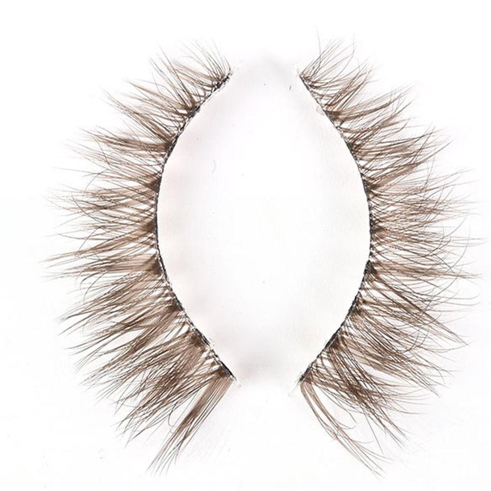 Clear Stem Simulation Eye Eyelashes 3D Curled False Eyelashes  Daily Party and Holiday Stage