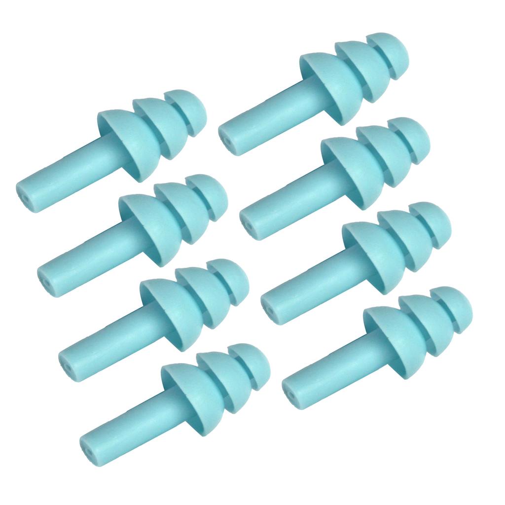 4 Paar geräuschunterdrückende Ohrstöpsel waschbar zum Schlafen schalldicht Silikon schützend Slow Rebound blau