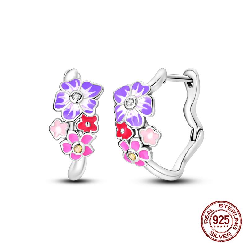Original 100% S925 Silver Sunflower K Gold Pendant Earrings Iris Earrings Ladies Birthday Anniversary Gift