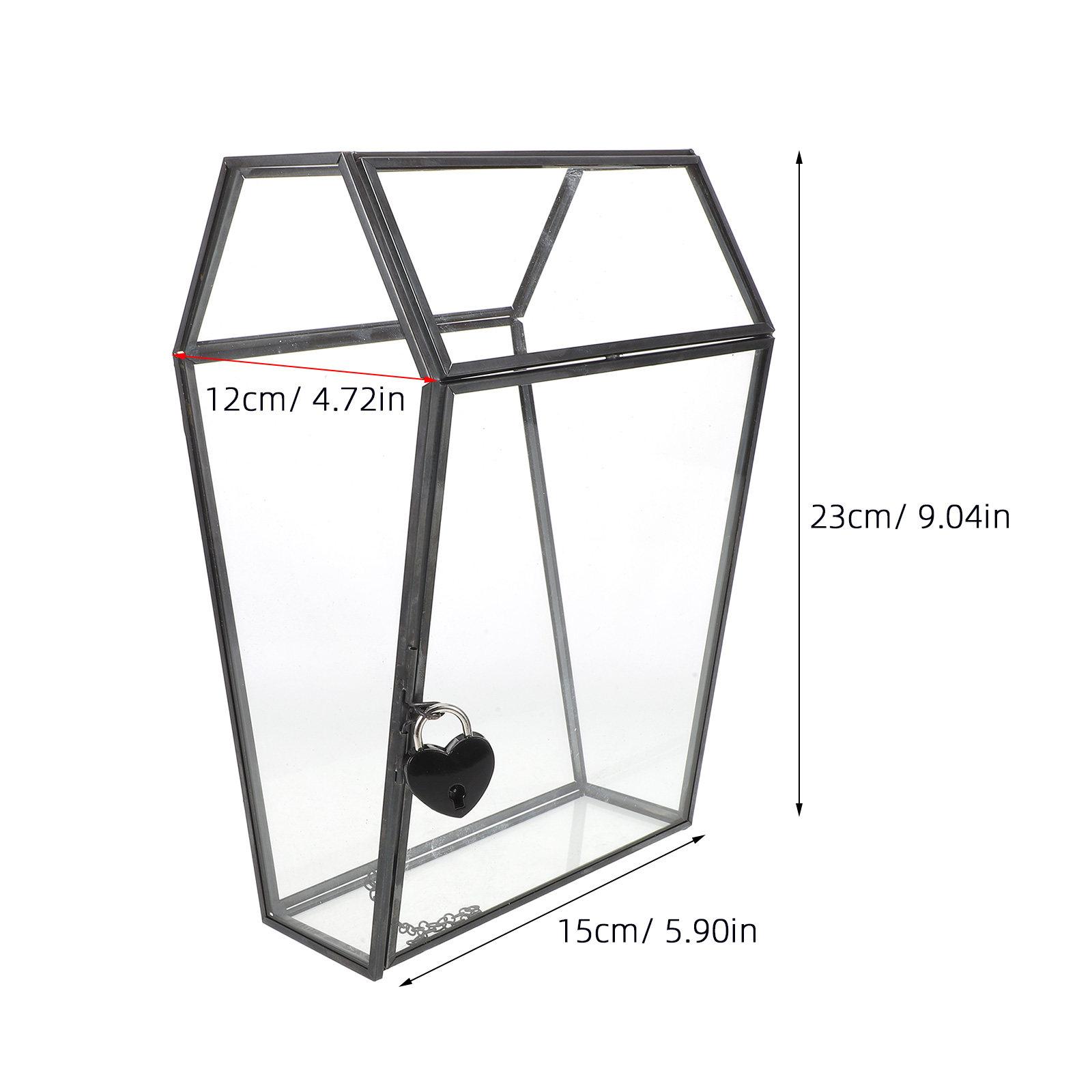 Glass Box Glass Gothic Coffin Jewelry Case Transparent Display Case For Halloween Decor Trinkets And Goth Themed Collectibles Other оливковый