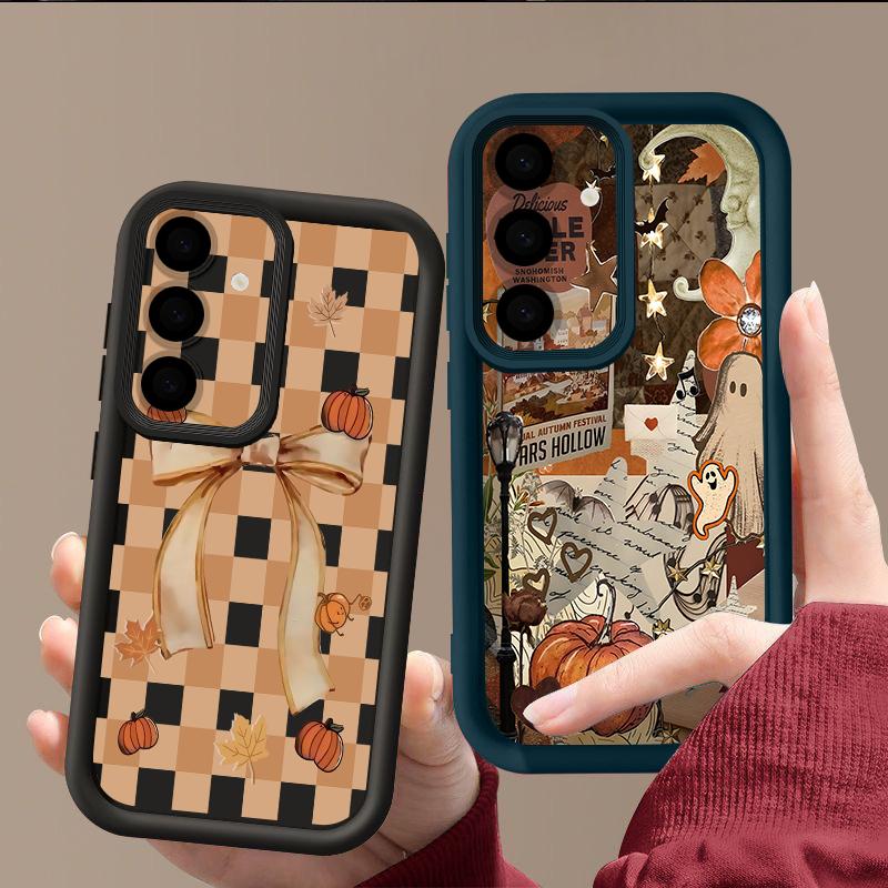 Pumpkin Lantern Ghost Halloween Case For Samsung S26 FE S25 Ultra S24 S23 S22 Plus S21 A16 A17 A18 A26 A27 A36 A37 A54 A55 A56 A57 5G Shockproof Cover