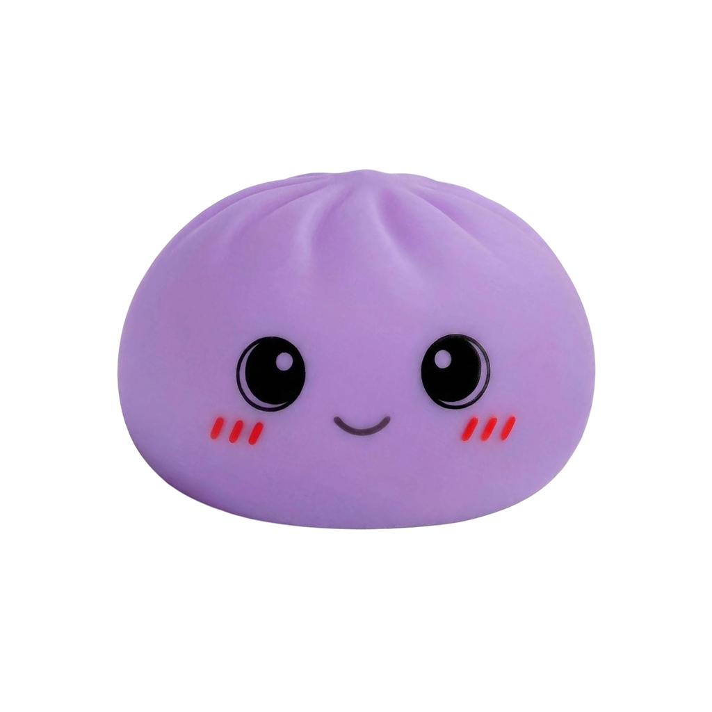 Creative Bun Shaped Squeeze Toy Stress Relief Novelty Squishy Toy for Office Home Desk Decor and Hand Exercise Use
