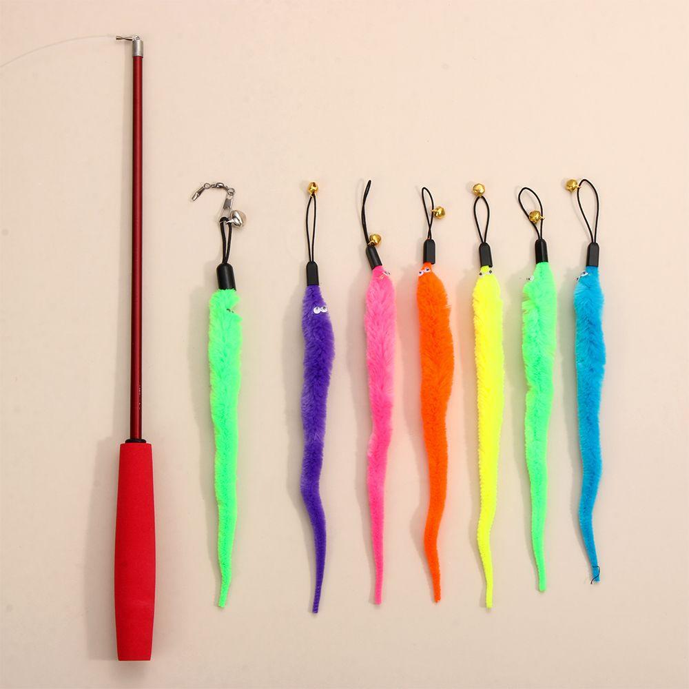 Gift Playing Pet Accessories plush caterpillar cat teaser Cat Funny Wand Pet toy