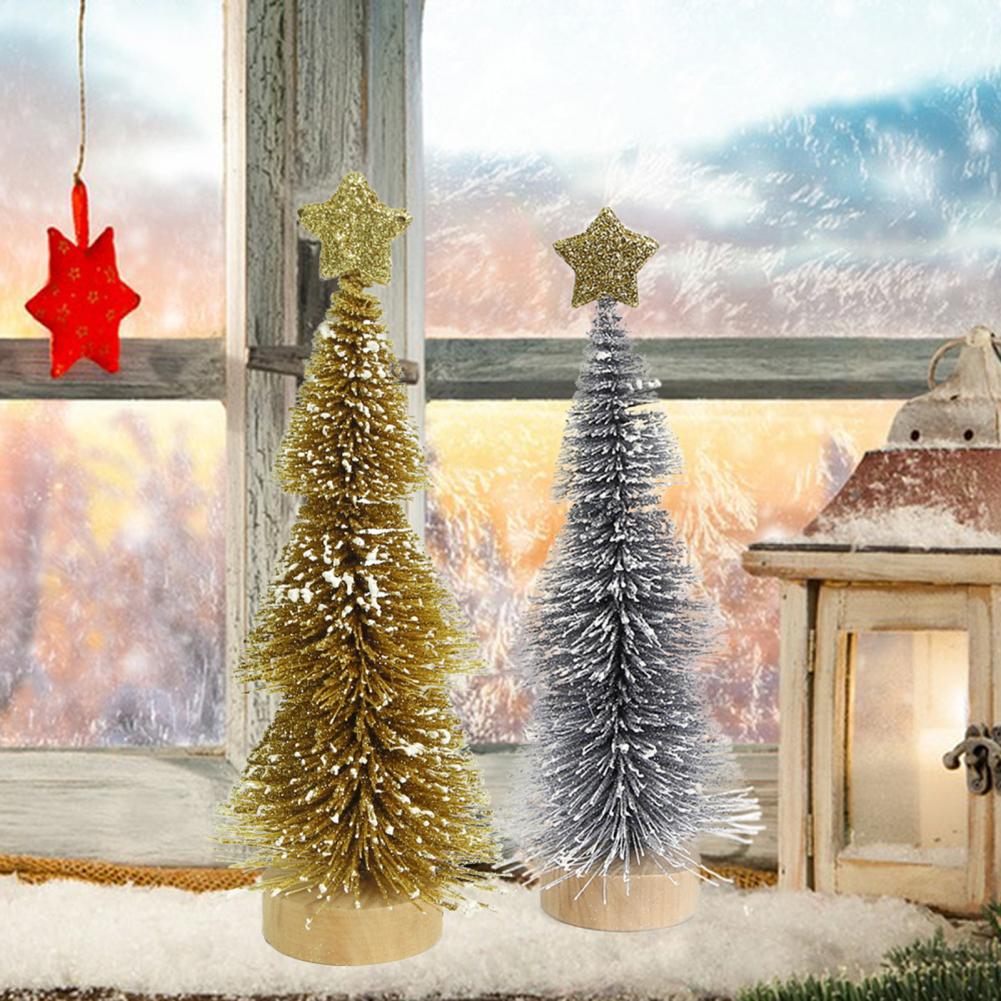 Holiday Ornament Sturdy Christmas Decoration Festive Mini Christmas Tree Decoration for Desktop Tabletop