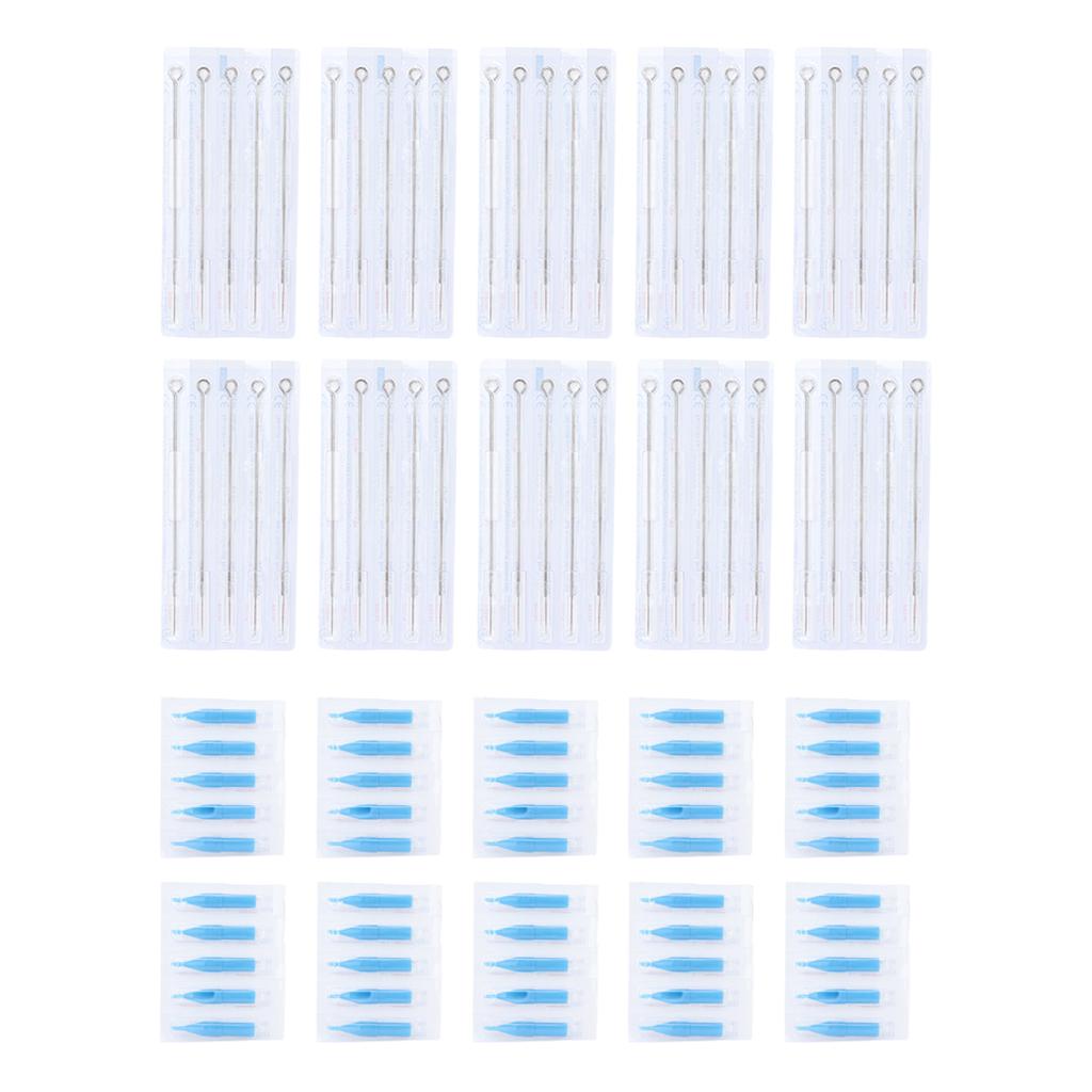 Tattoo Needles Tips Set 50pcs Food Grade Stainless Steel Tattoo Needles 50pcs Tattoo Needles Tip