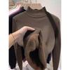 Korean Style Women's Thickened Knit High-Neck Sweater - Soft, Warm One-Piece Base Layer