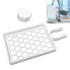Faucet Sponge Holder Adjustable Drain Rack with Holes Kitchen Sink Storage Rack Plastic Sponge Organizer Fits Most Standard