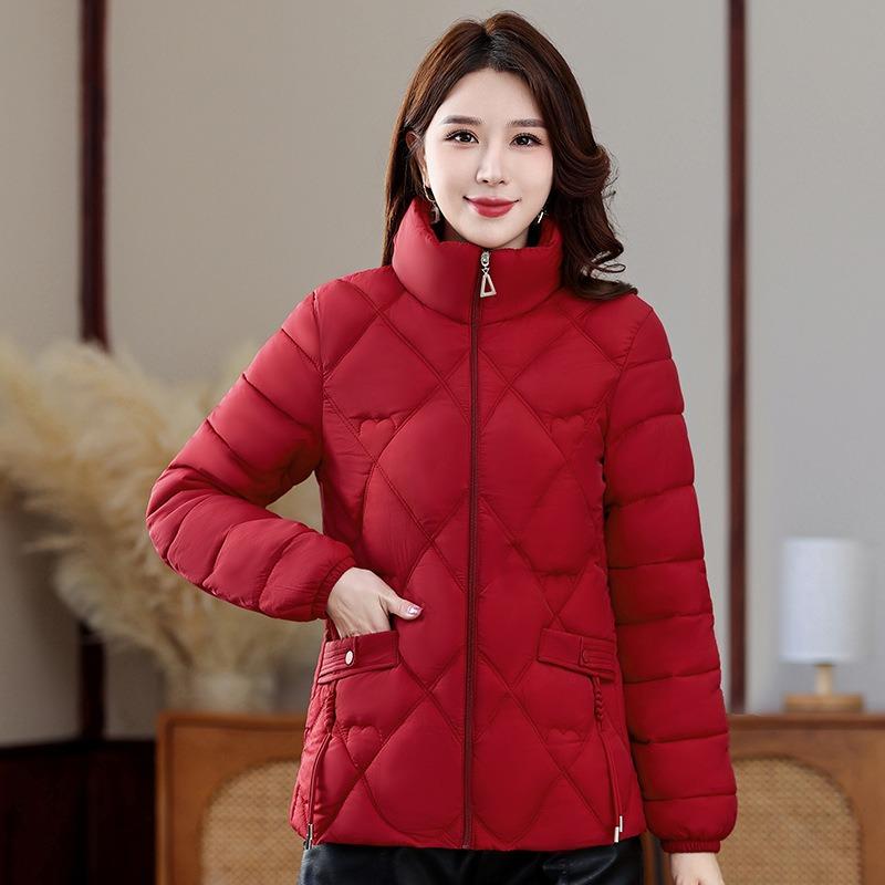 Winter clothes small mother clothes short thickened down cotton clothes medium old man large size jacket warm stand-up collar cotton clothes