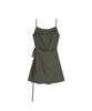 Mattengkim Sleeveless Wrap Dress In Khaki