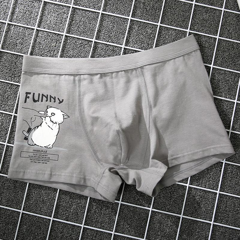 Men's Comfortable Cotton Crocodile Cartoon Print Boxer Briefs