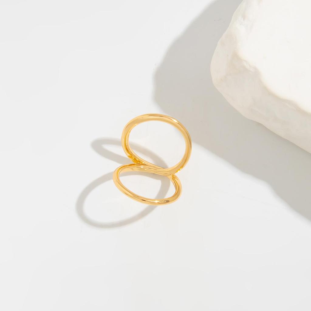 Übertriebenes Unregelmäßiges Quadratisches Offenes Armreif-Set - Europäischer & Amerikanischer Stil