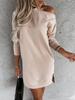 Autumn/Winter 2021 Solid Color Off-Shoulder Sexy Dress - In Stock
