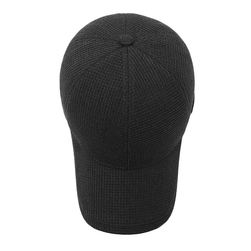 Herre Vinter Varm Lue Middelaldrende og Eldre Vindtett Kuldebestandig Lue Ørebeskyttelseslue Fløyelstykk Baseballcaps