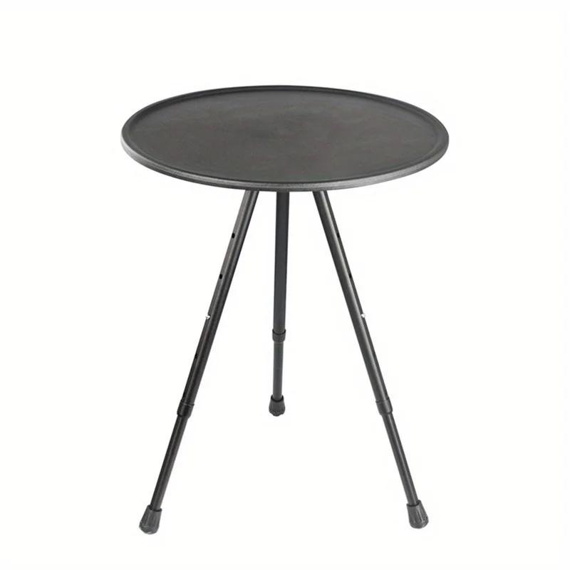 Outdoor Aluminum Alloy Folding Small Round Table Portable Adjustable Table Ultra Light Camping Dining Table Self Driving Tour